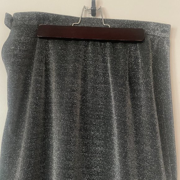 Vintage 90s Silver Metallic Maxi Skirt size Small - Picture 3 of 6